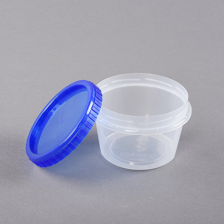 500ML airtight PP injection food freshness preservation nut round food storage packaging plastic deli containers with twist lid