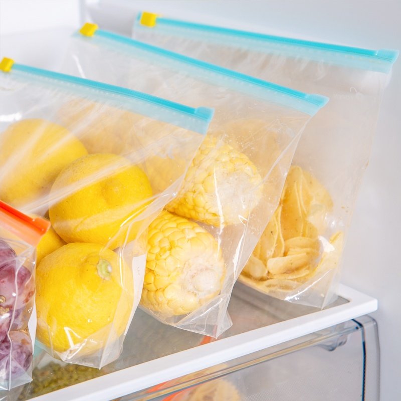 OEM Custom resealable transparent LDPE food storage freezer slider zipper bag cookie Jewelry Slider double zipper Packaging Bags