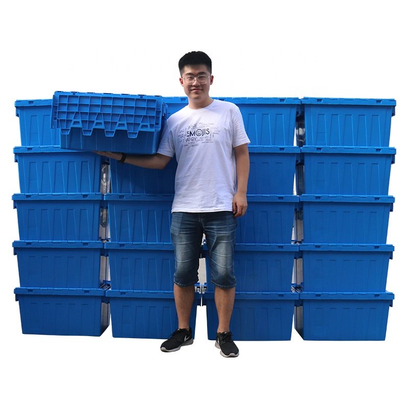 Large Logistic Distribution Stackable Plastic Tote box storage Containers Crates For Moving