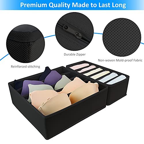 Wholesale Custom Manufacture Fabric Foldable Underwear Drawer Organizers Socks Storage Box Divider