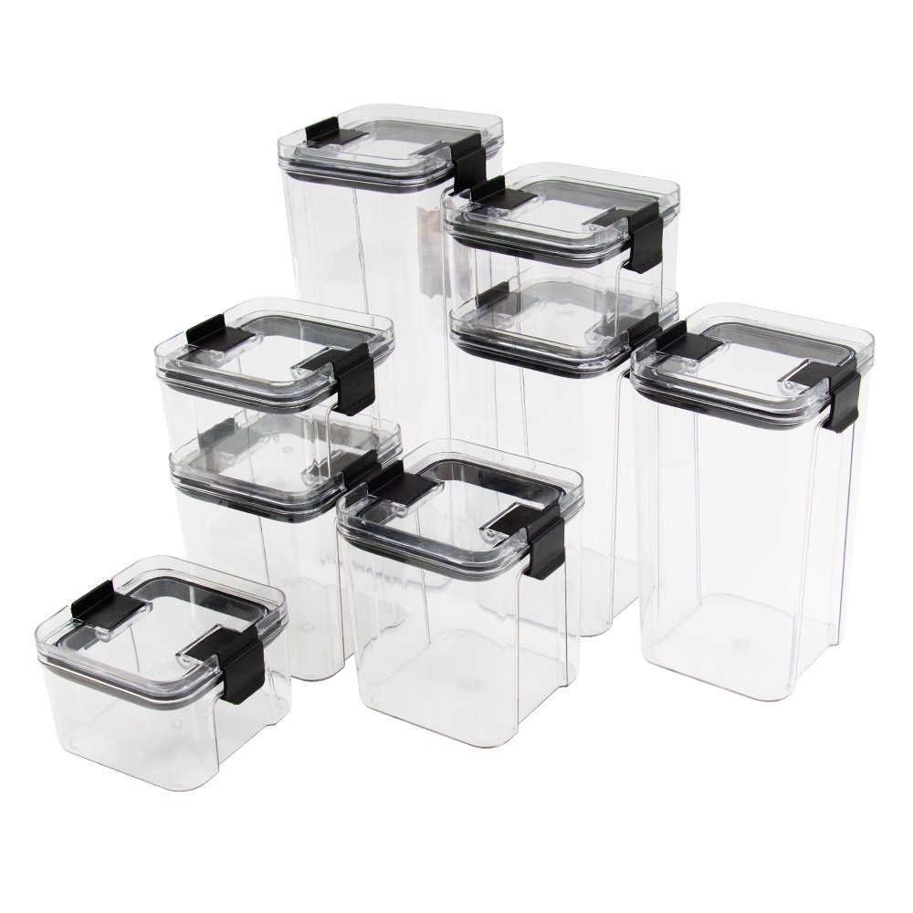 Kitchen Canisters PET Lids Food Storage Jar Home Organization Space Collapsible Storage Bins