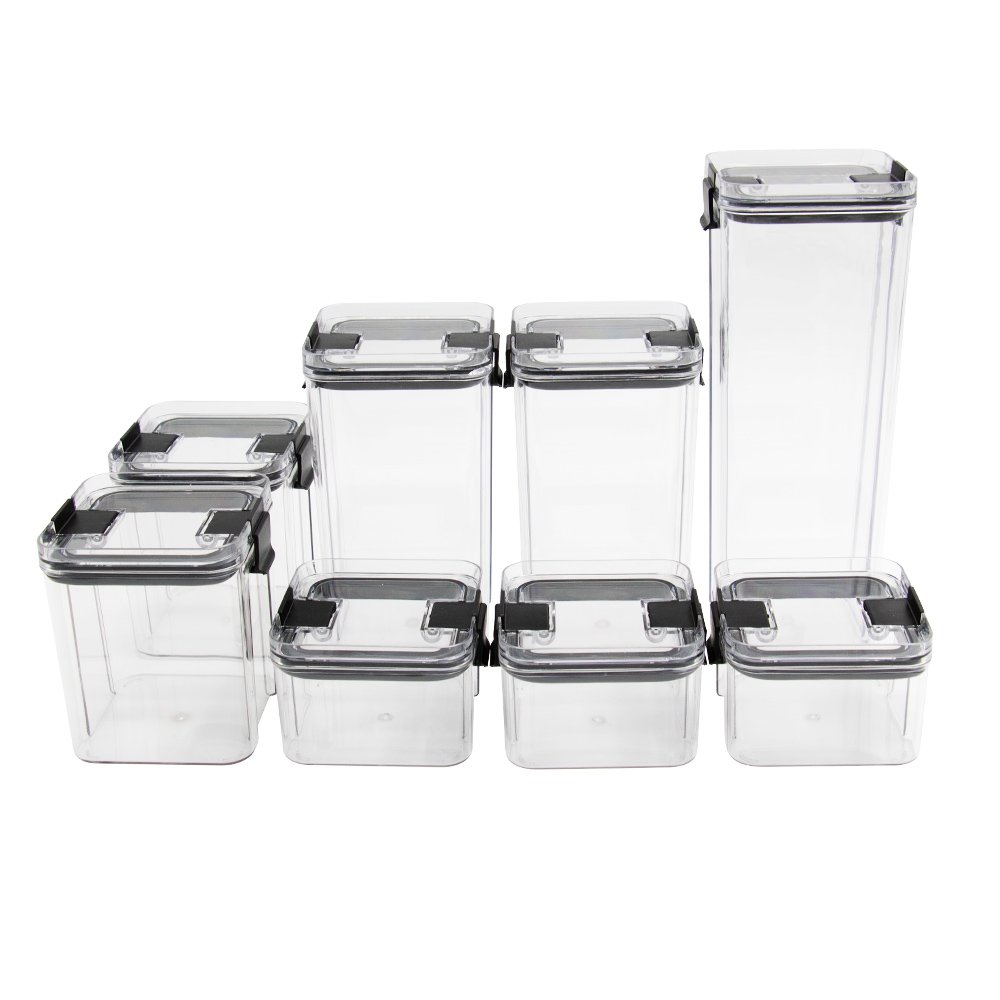 Kitchen Canisters PET Lids Food Storage Jar Home Organization Space Collapsible Storage Bins