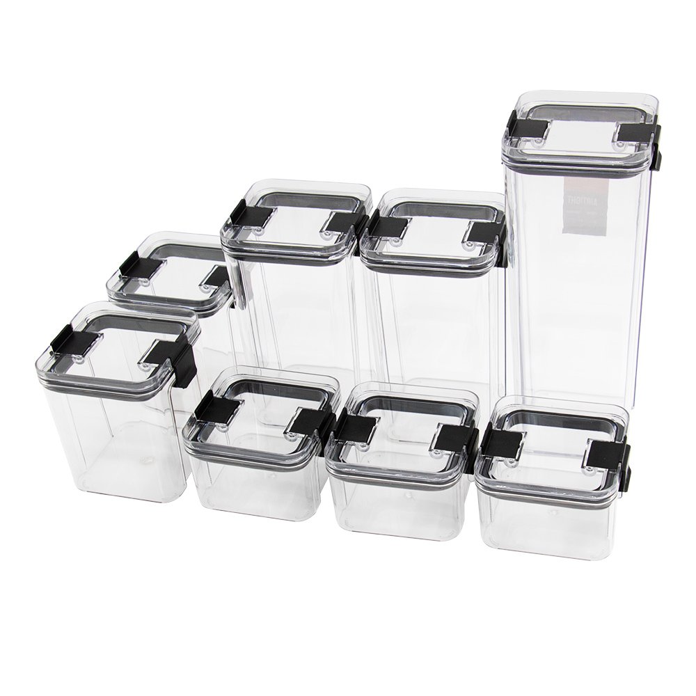 Kitchen Canisters PET Lids Food Storage Jar Home Organization Space Collapsible Storage Bins