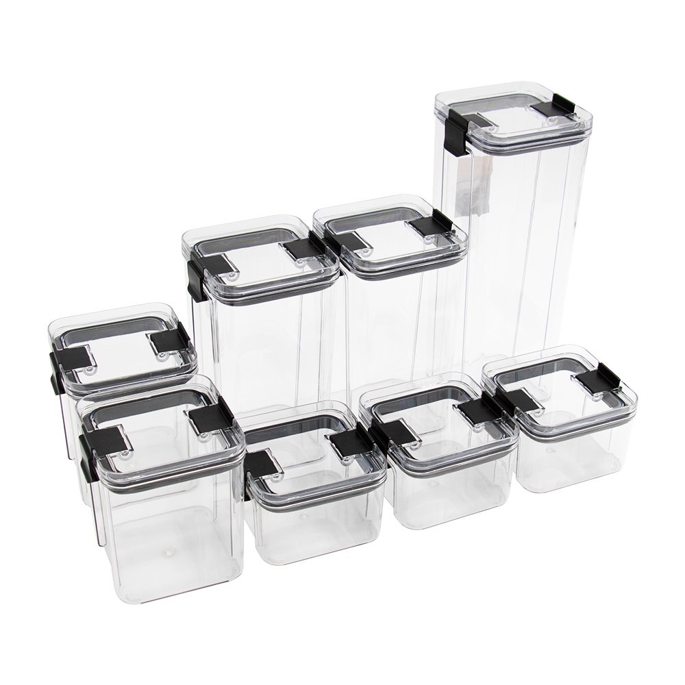 Kitchen Canisters PET Lids Food Storage Jar Home Organization Space Collapsible Storage Bins