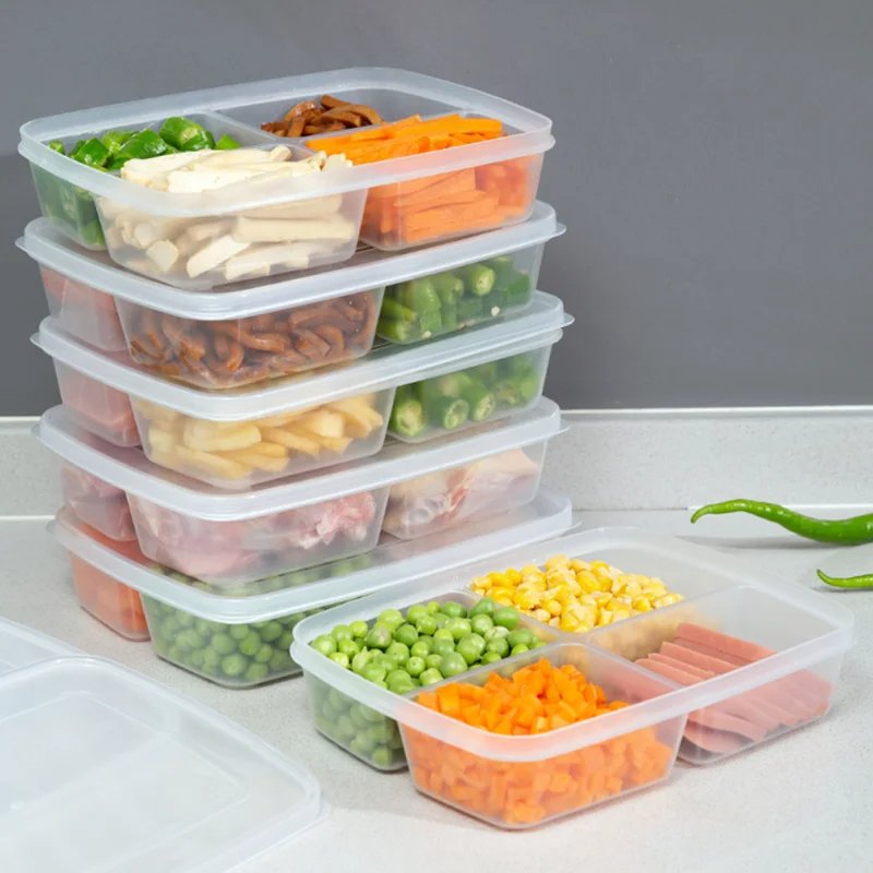 Refrigerator Storage Box Portable Sub-packed Keep Fresh Storage Container Compartment Freezer Box for Kitchen Organizer Supplies
