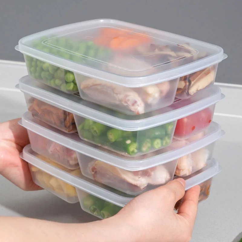 Refrigerator Storage Box Portable Sub-packed Keep Fresh Storage Container Compartment Freezer Box for Kitchen Organizer Supplies