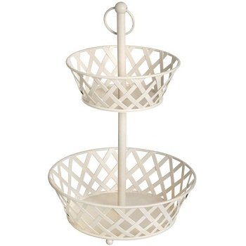 GARDEN 3 TIER IRON WIRE CADDY MULTIPLE USE HOME & KITCHEN DECOR GALVANIZED STORAGE BOXES & BINS