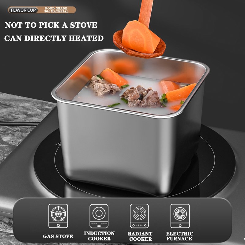 food grade 304 GN Pan stainless steel beans food storage container spice box seasoning basin