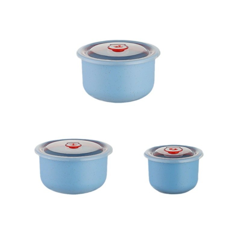 3 pack kitchen cheap wheat straw food storage small bucket storage bowl set airtight food storage container set lunch box