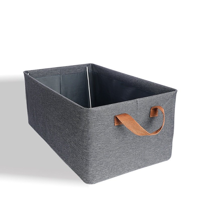 Household Clothes Organizer Closet Gray Foldable Fabric Storage Box Collapsible Fabric Storage Bin Box Saving Space Trunk Foldab
