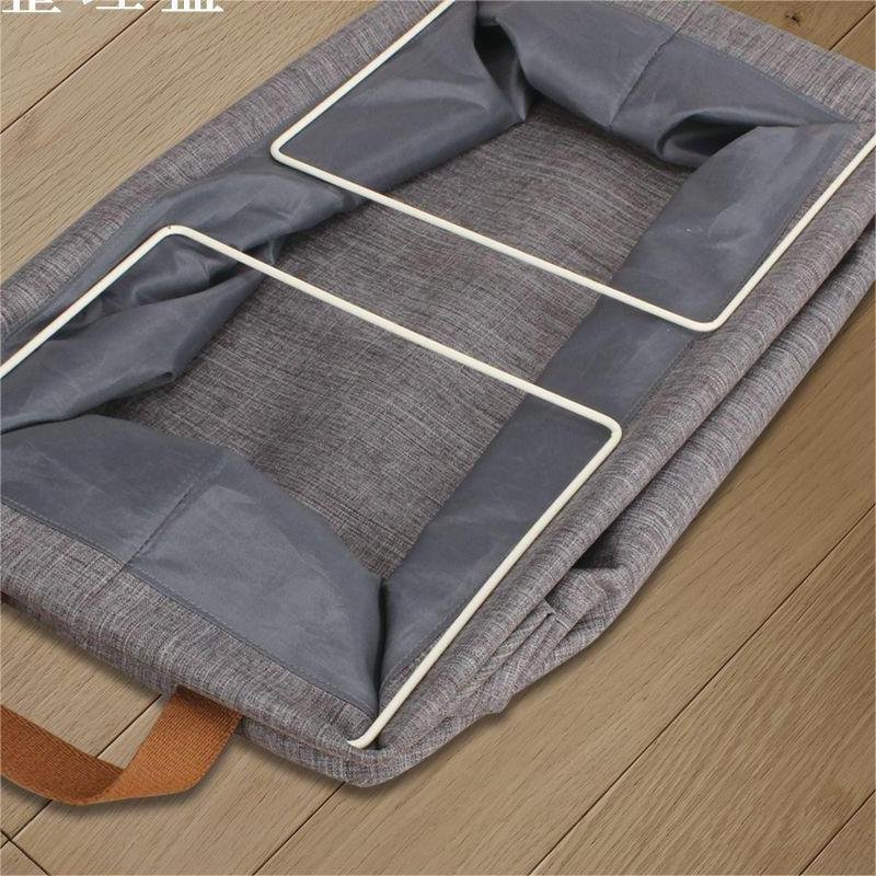 Household Clothes Organizer Closet Gray Foldable Fabric Storage Box Collapsible Fabric Storage Bin Box Saving Space Trunk Foldab