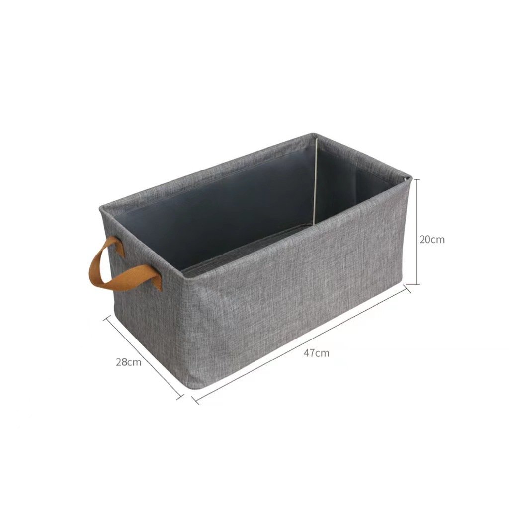 Household Clothes Organizer Closet Gray Foldable Fabric Storage Box Collapsible Fabric Storage Bin Box Saving Space Trunk Foldab
