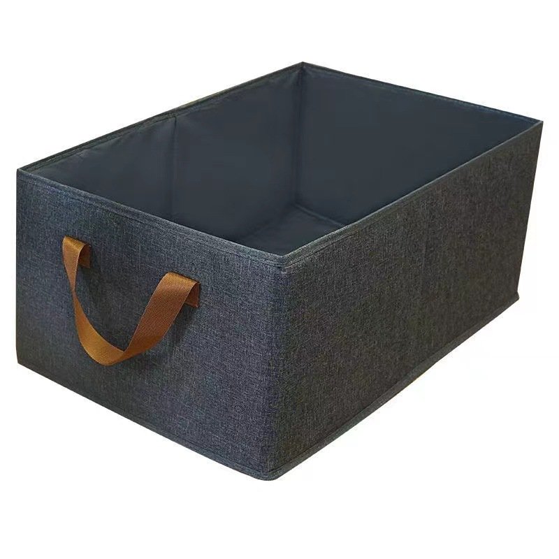 Household Clothes Organizer Closet Gray Foldable Fabric Storage Box Collapsible Fabric Storage Bin Box Saving Space Trunk Foldab