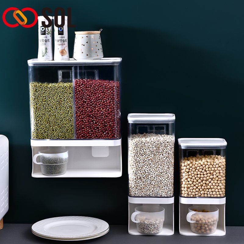 PP Material Multifunction Rice Storage Box Kitchen airtight Food Storage Container