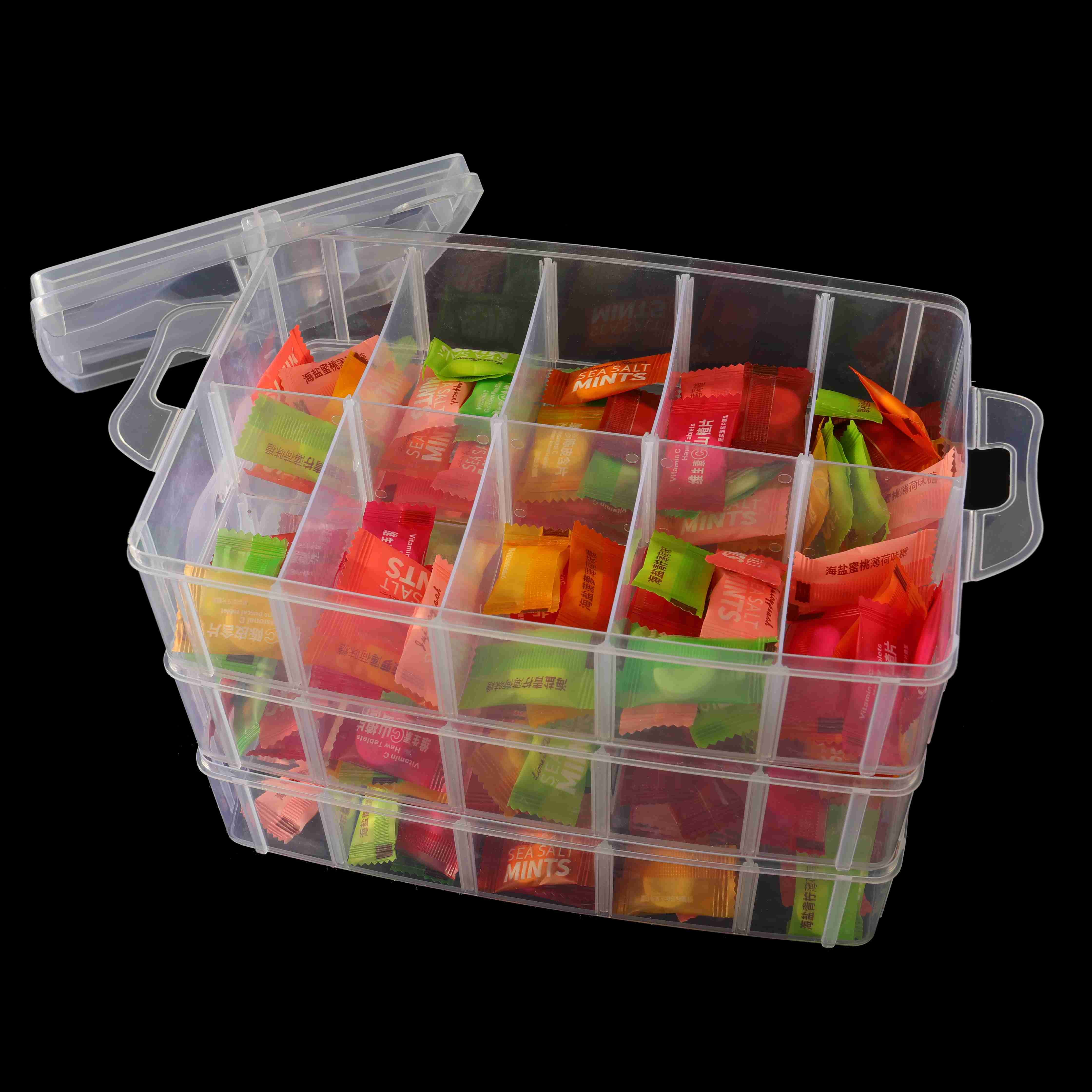 30 18 Grids Adjustable Transparent Plastic Storage For Small Component Jewelry Tool Box Bead Pills Organizer Nail Art Tip