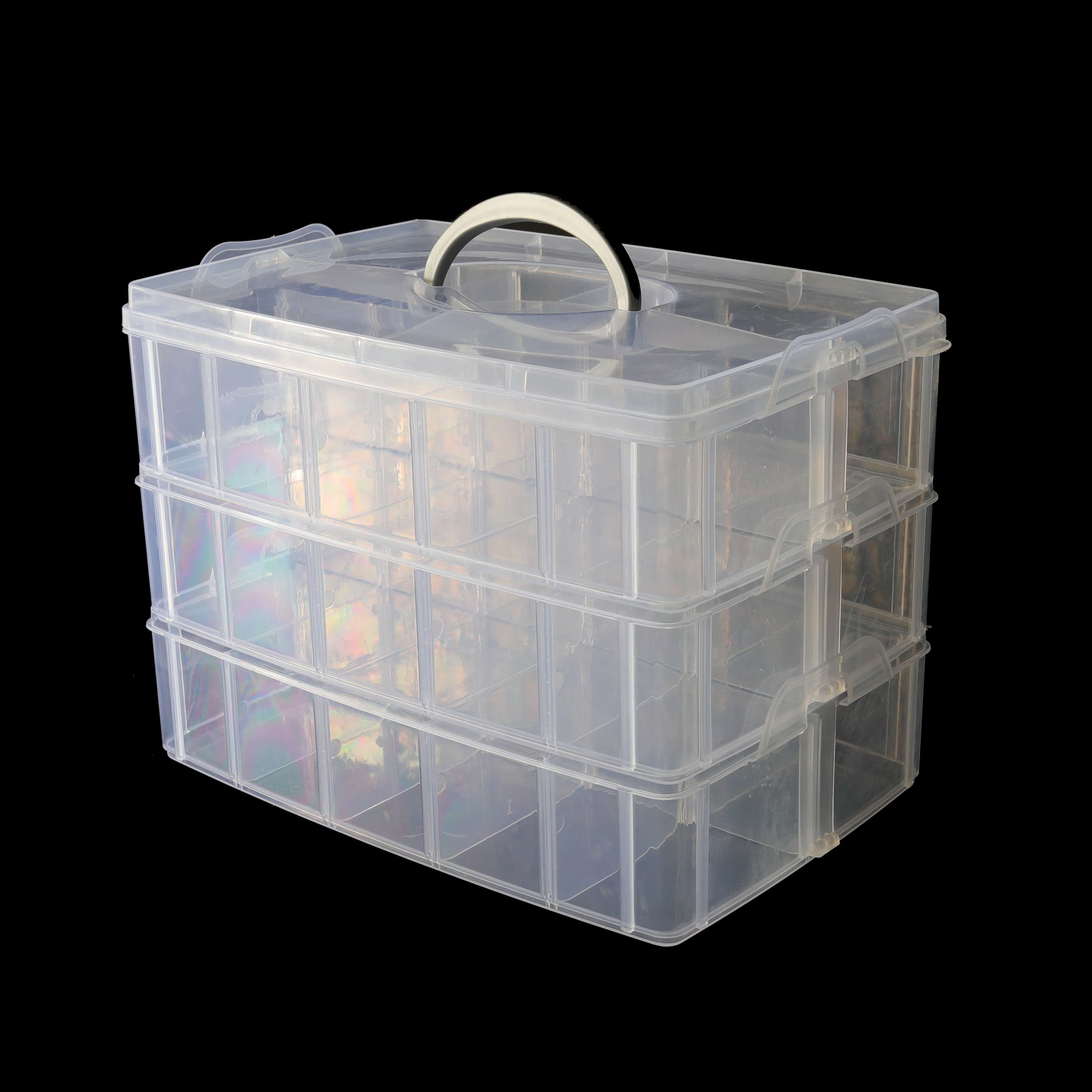 30 18 Grids Adjustable Transparent Plastic Storage For Small Component Jewelry Tool Box Bead Pills Organizer Nail Art Tip