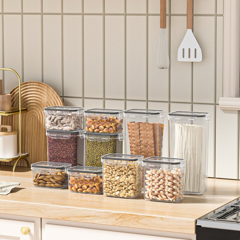Airtight Food Storage Containers with Lids 8 pack - Plastic Kitchen Storage Containers for Pantry Organization and Storage