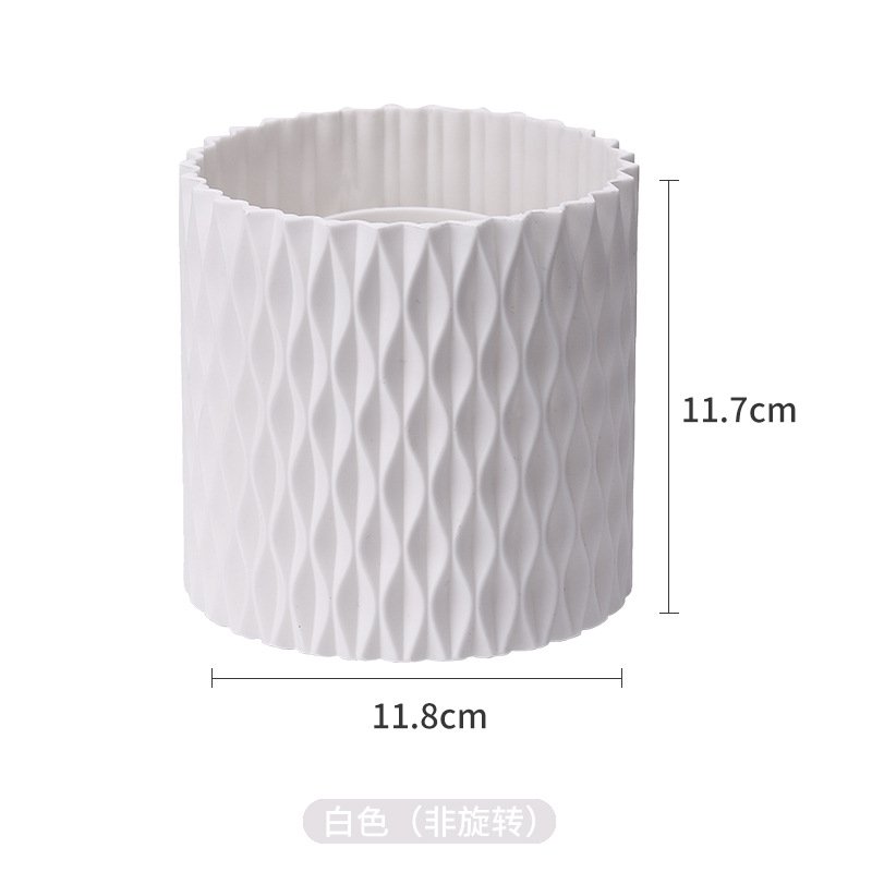 Lakuna 360 Degree Rotating Large Capacity Makeup Brush Bucket Portable Brush Storage Box Dust-proof Holder
