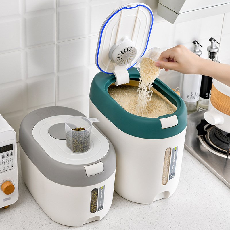 Airtight plastic food storage containers with lids clear portable rice cereal dog food good storage containers
