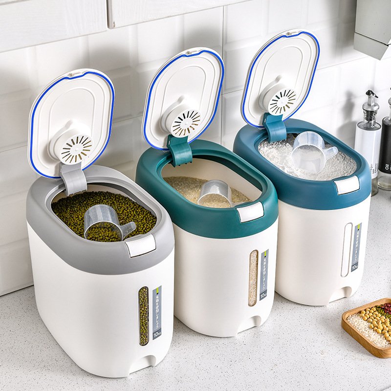 Airtight plastic food storage containers with lids clear portable rice cereal dog food good storage containers