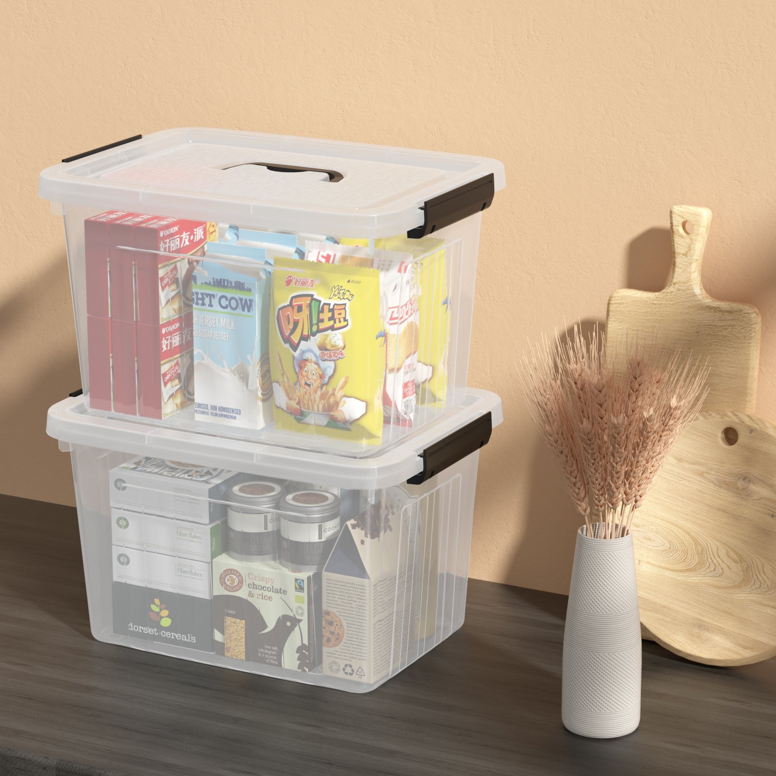 Clear Plastic Storage Box With Lids Clothing Storage Box For 25 Litre Dry Storage Box
