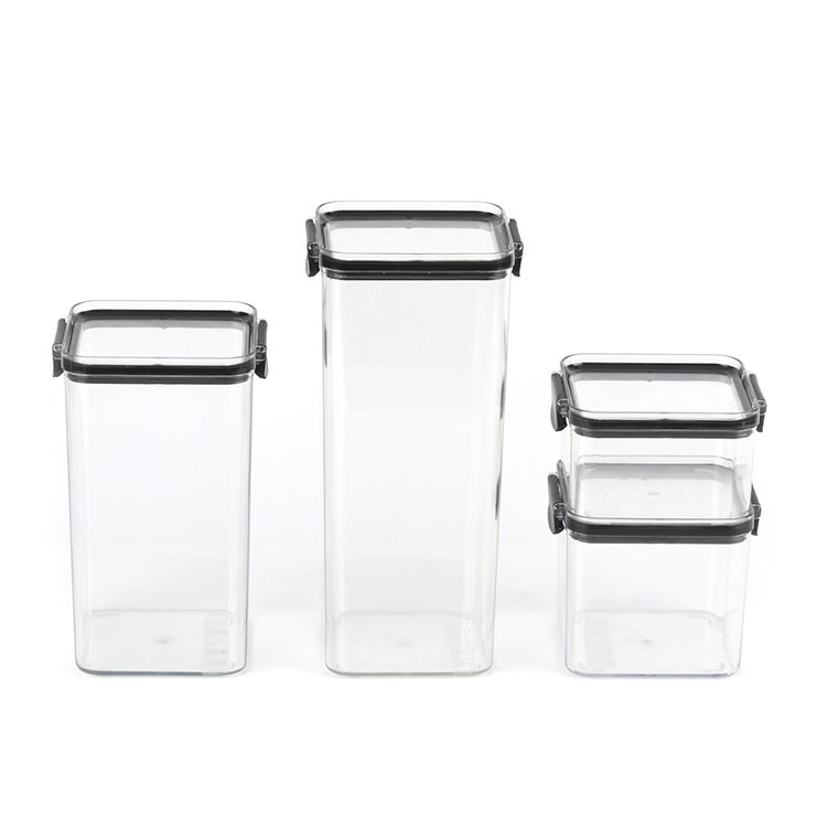 4 6 8 Pack Large Plastic Sealed Cans Plastic Storage Set Food Storage Container Organizer Box PP Kitchen Food Containers