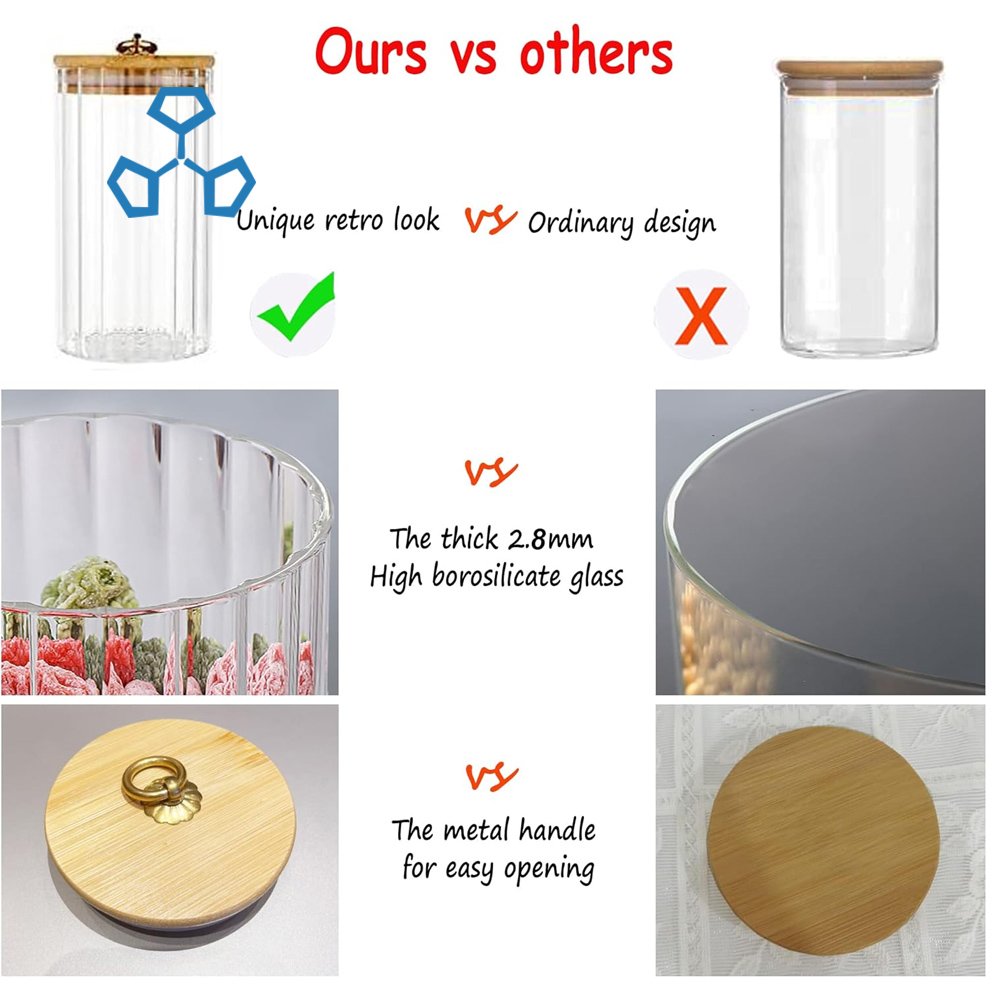 Jingsheng OEM Wholesale Food Grade Transparent High Borosilicate Glass Storage Jar