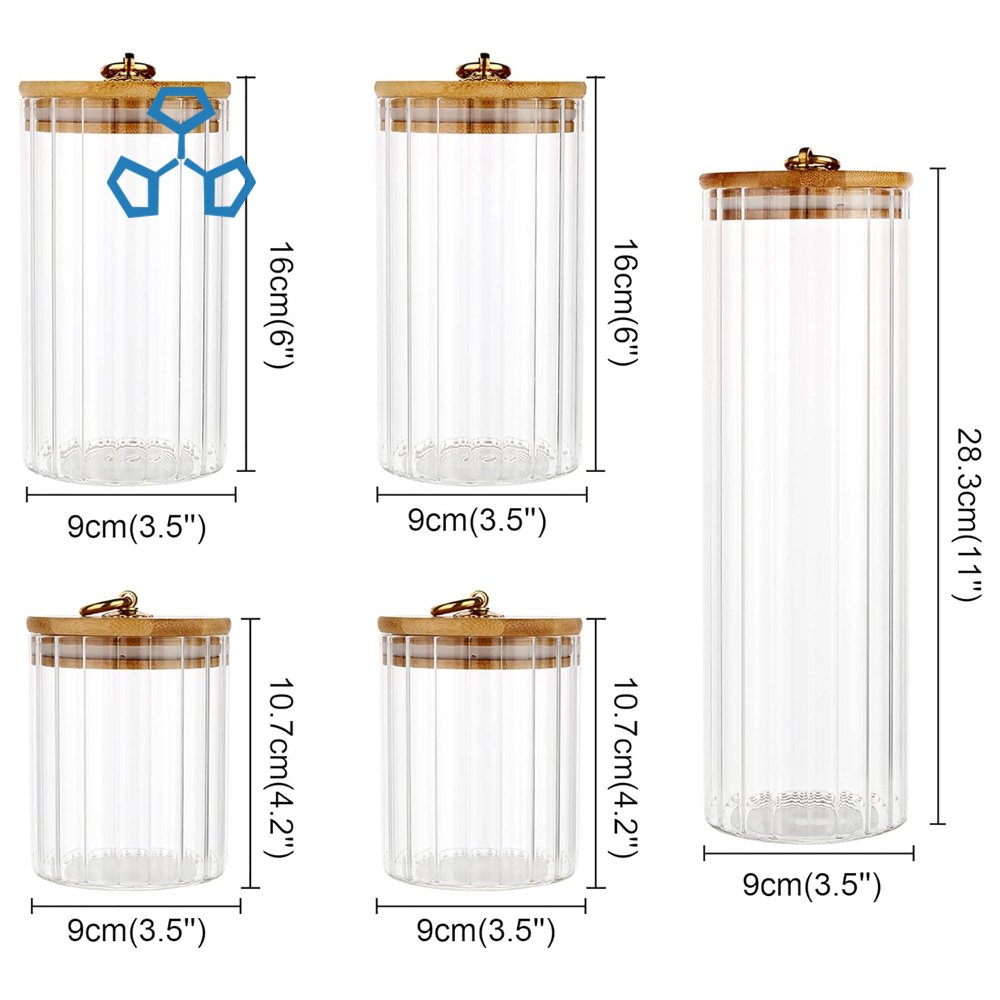Jingsheng OEM Wholesale Food Grade Transparent High Borosilicate Glass Storage Jar
