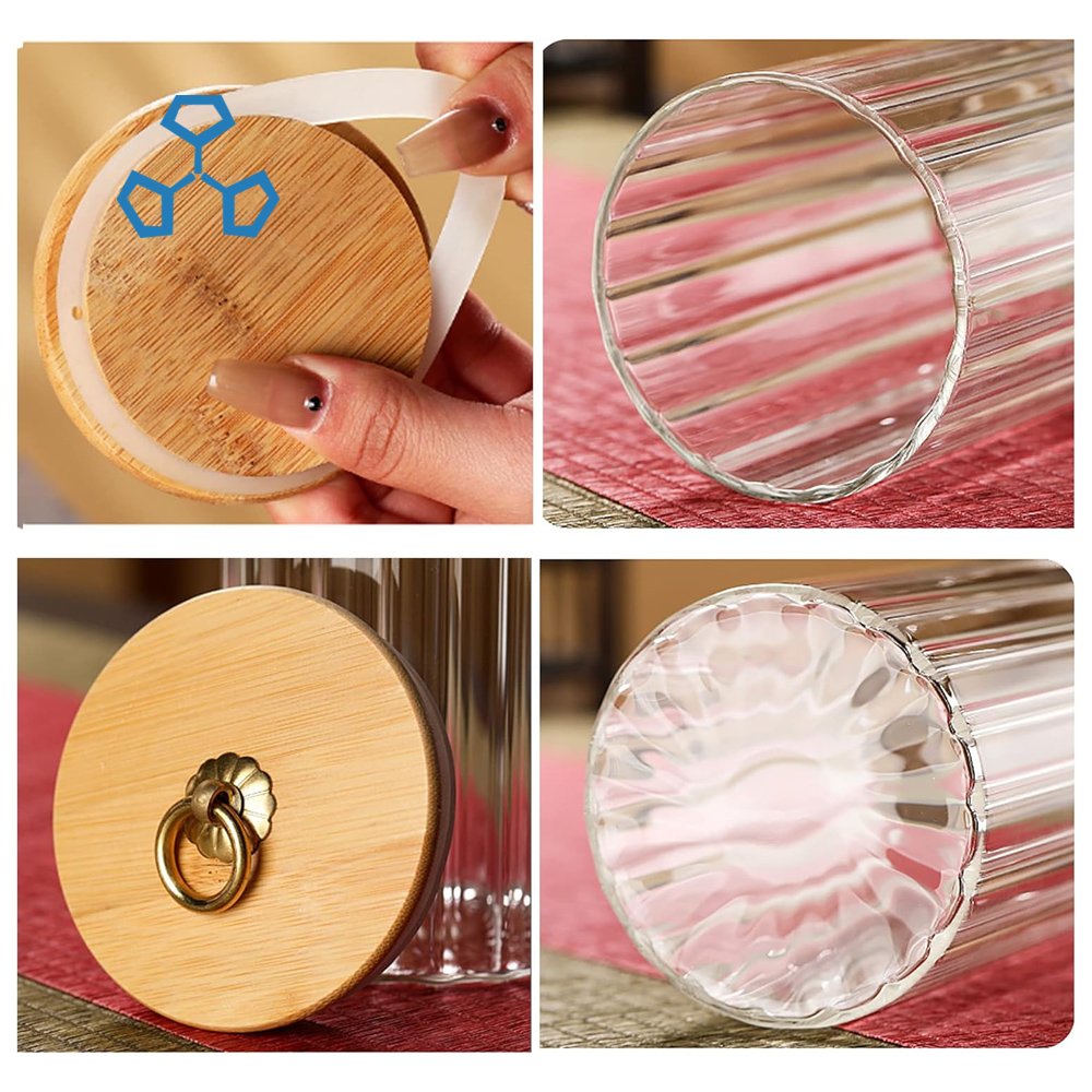 Jingsheng OEM Wholesale Food Grade Transparent High Borosilicate Glass Storage Jar