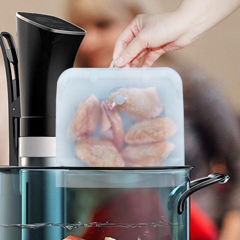Best Seller Leakproof Food Grade Safe LFGB Food Grade Reusable Silicone Food Storage Snack Sandwich Bag For Kids