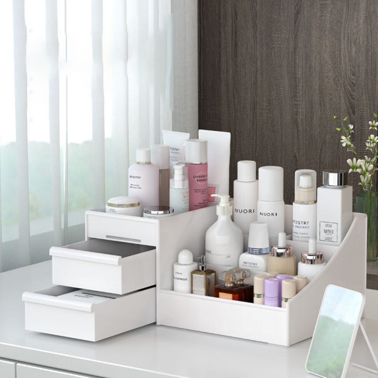 Storage Plastic Box Drawer type finishing desktop skincare lipstick multifunctional cosmetics plastic drawer