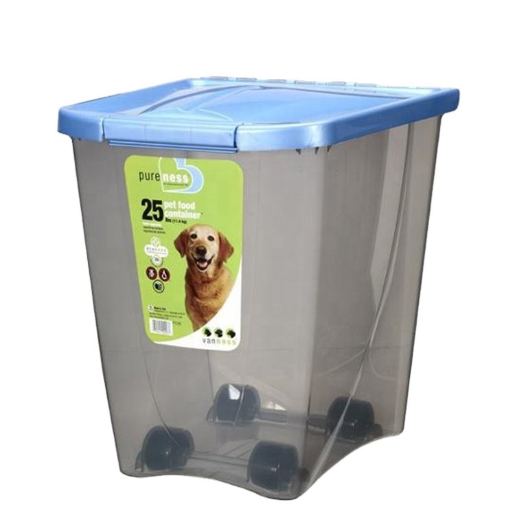 custom Logo printed iml pet food packaging disposable dog food container pet food storage with handle