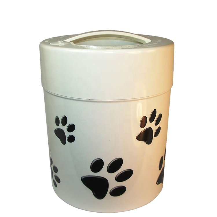 custom Logo printed iml pet food packaging disposable dog food container pet food storage with handle