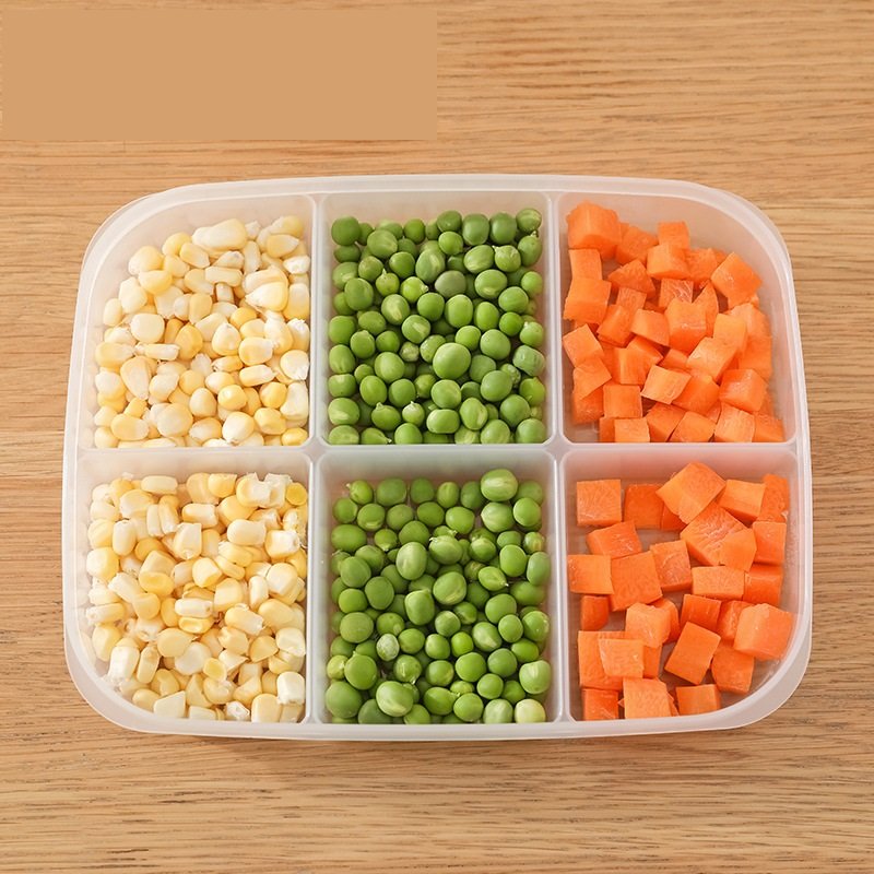 Kitchen Food Storage Box Refrigerator Frozen Meat Box Compartment Sealing Onion Ginger Garlic Prepared Vegetables Box