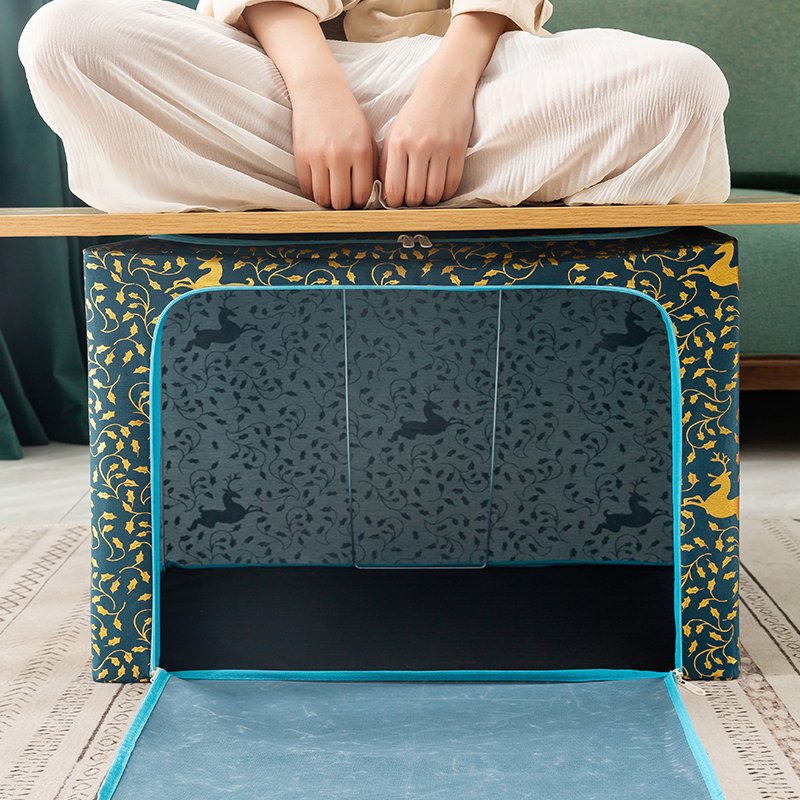 Thickened oversized clothes storage box fabric oversized capacity storage bag moving organizer box home storage box