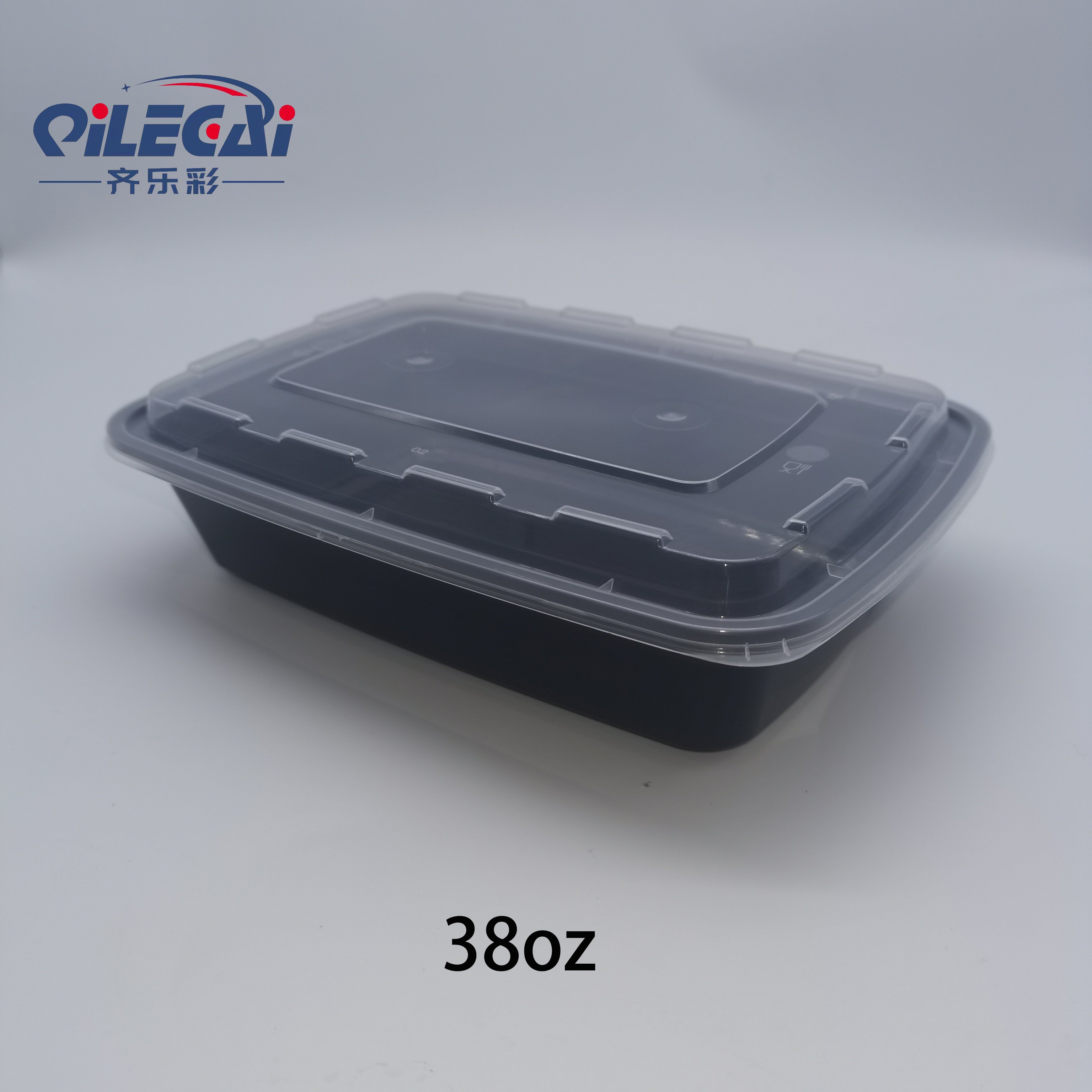 American style Rectangle 38oz Disposable Plastic Bento Lunch Box Microwave Safe Food Storage Containers