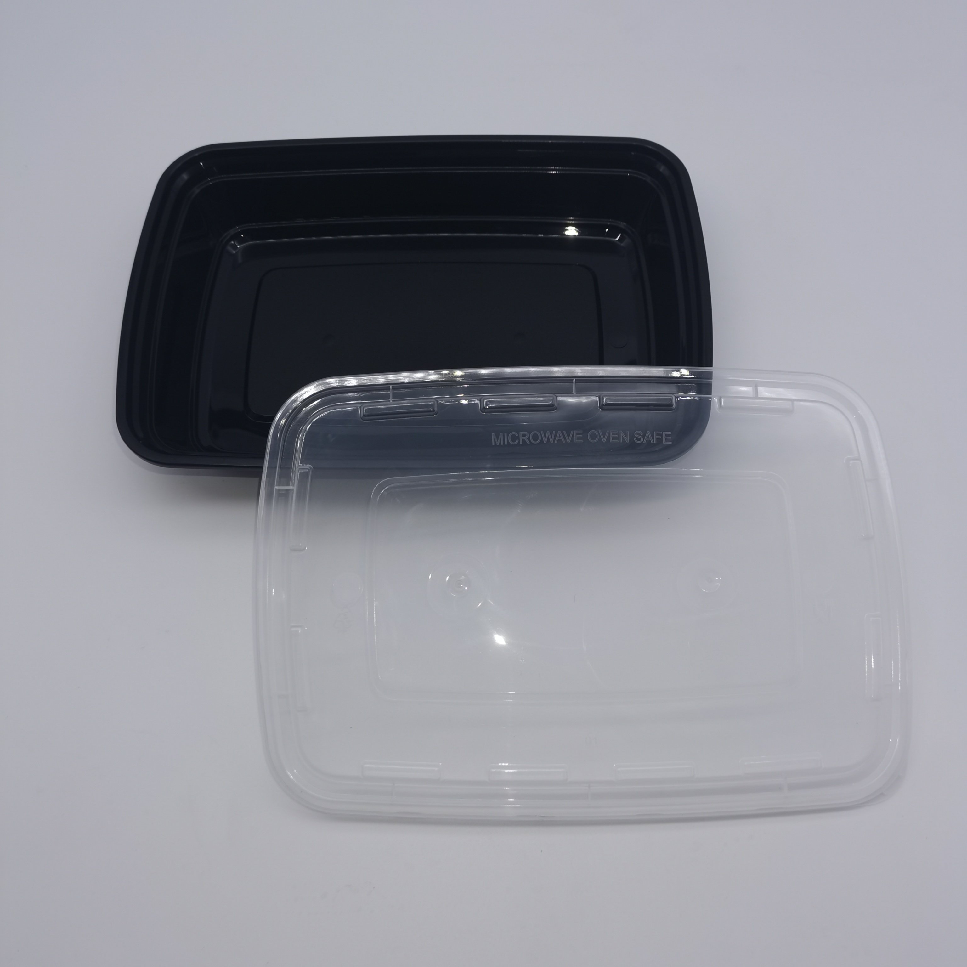 American style Rectangle 38oz Disposable Plastic Bento Lunch Box Microwave Safe Food Storage Containers