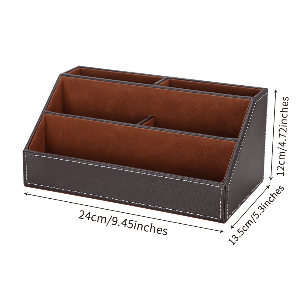 Office Storage Desk Organizer Leather Storage Box
