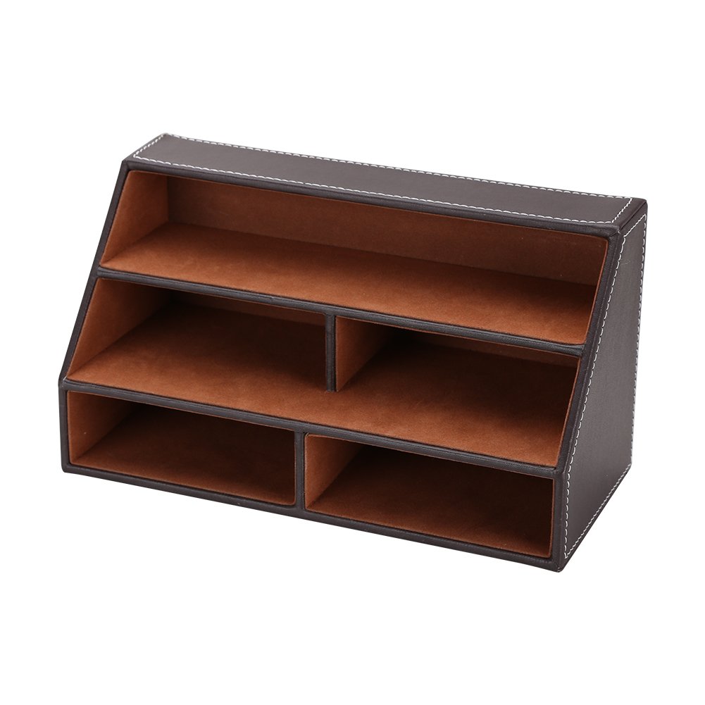 Office Storage Desk Organizer Leather Storage Box