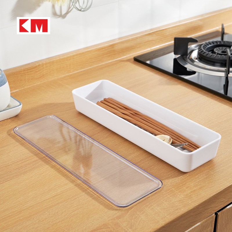 KM1373 Kitchen Chopstick Box Tabletop Tableware Pp Storage Box For Spoon Storage Box