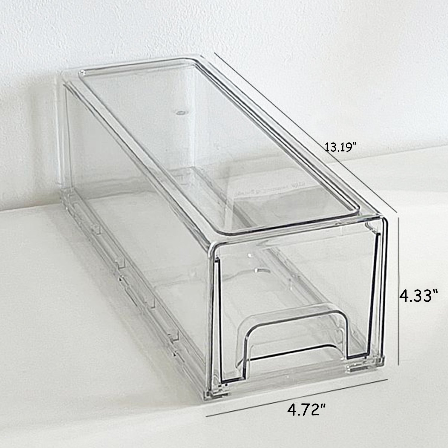 Fridge Drawers Stackable Organizer Bins Food Storage Containers for Kitchen Refrigerator Freezer Vanity Fridge Organization
