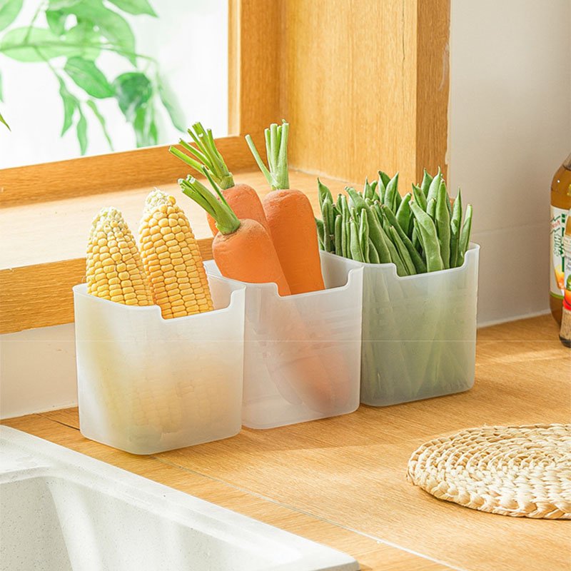 Portable Refrigerator Vegetable And Fruit Storage Box Plastic Stackable Drawer Food Storage Box