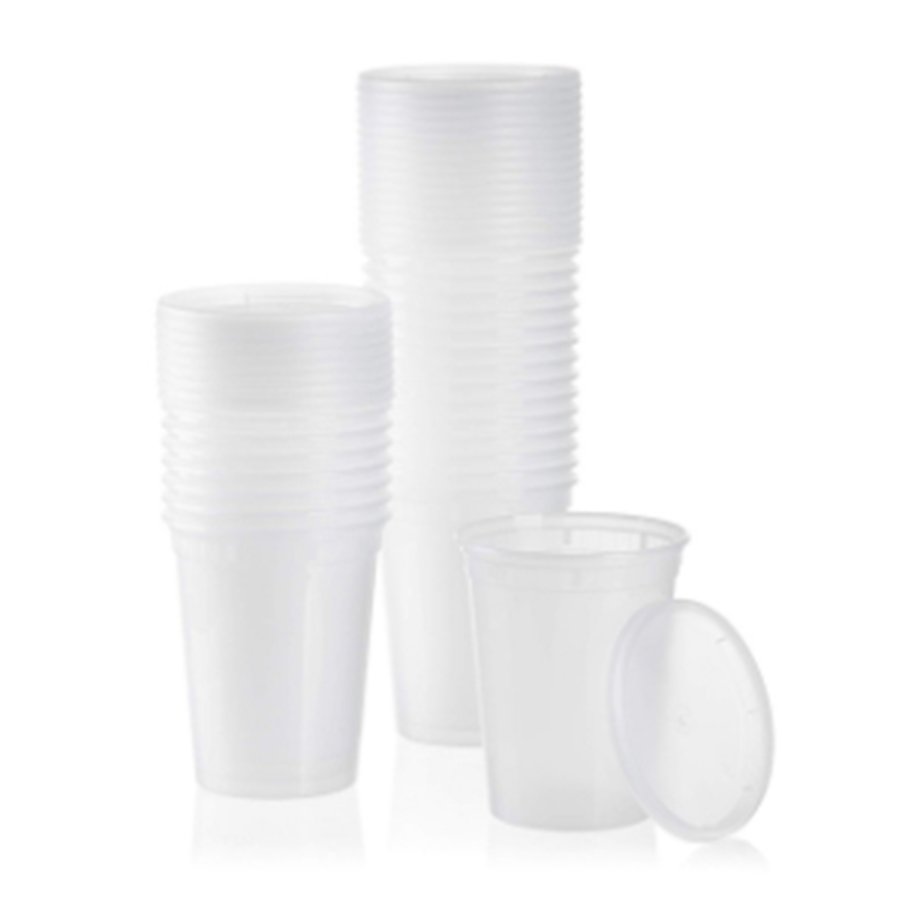 16oz Containers 8 ounce Plastic Microwave Containers Airtight Food Storage Containers
