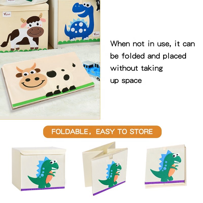 Factory Prices In China Kids Toy Box Chest Storage Organizer Sewn Fabric Storage Box Bins