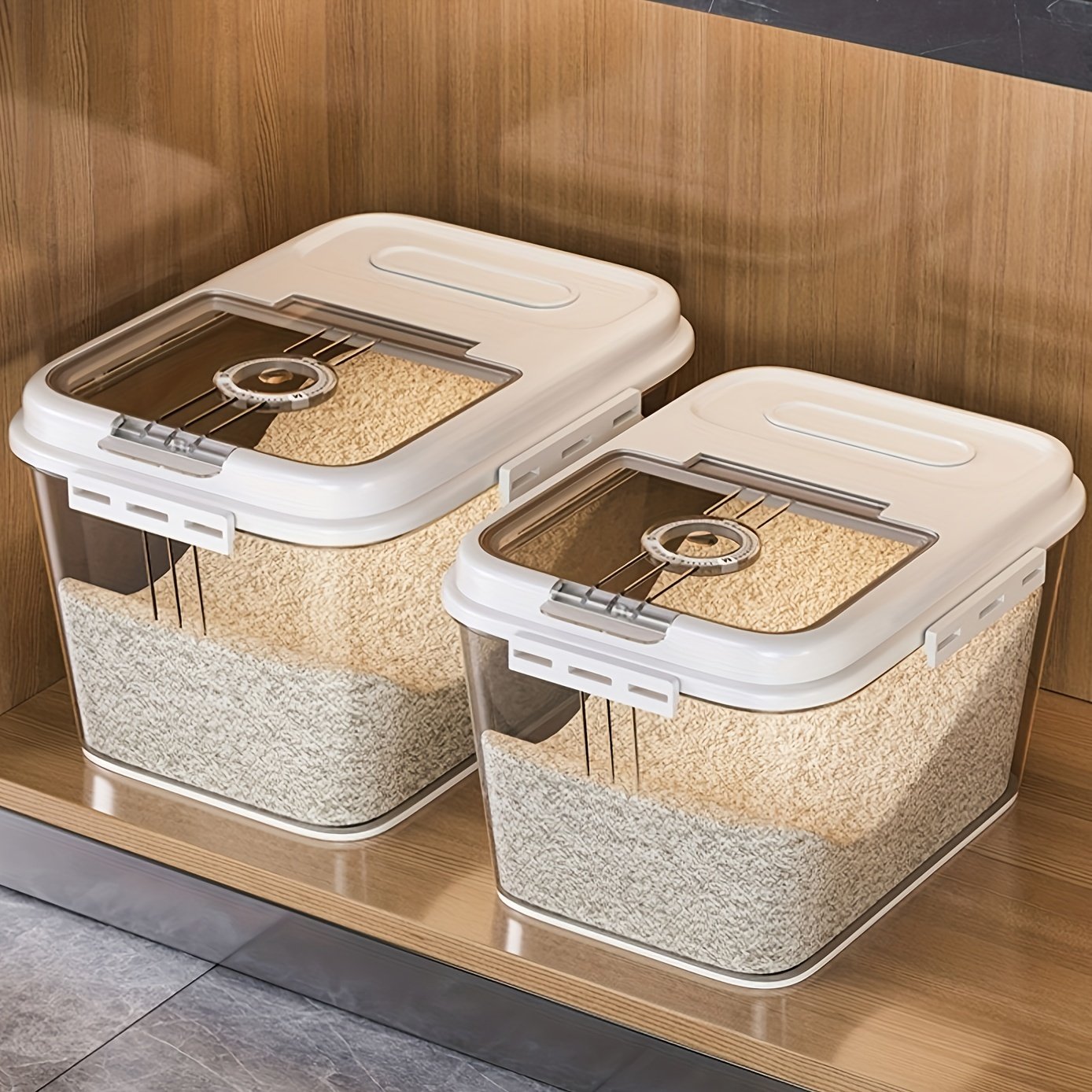 Rice Bucket With Timer Multifunctional Household Insect-proof Moisture-proof Sealed Rice Storage Box Rice Tank Flour Storage