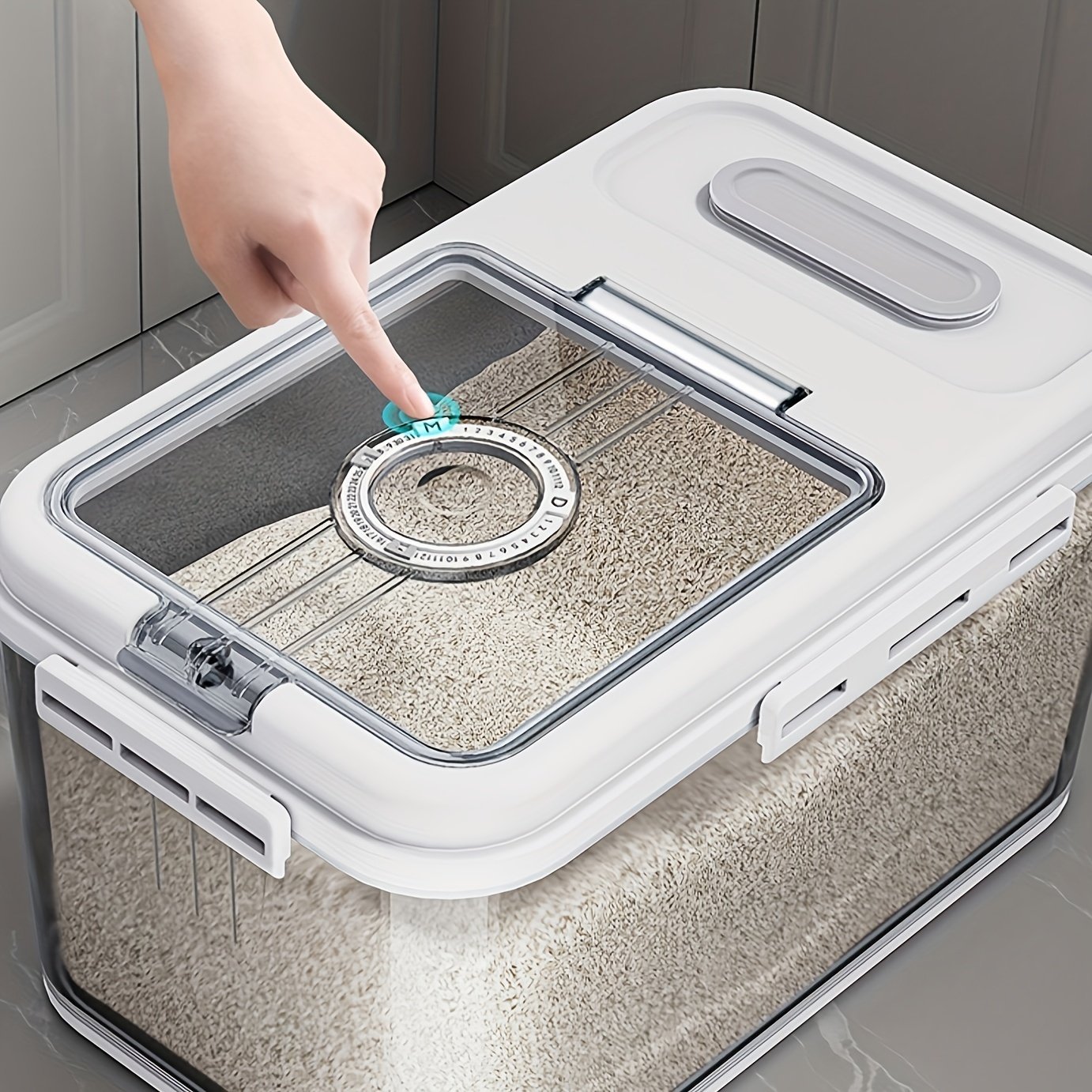 Rice Bucket With Timer Multifunctional Household Insect-proof Moisture-proof Sealed Rice Storage Box Rice Tank Flour Storage