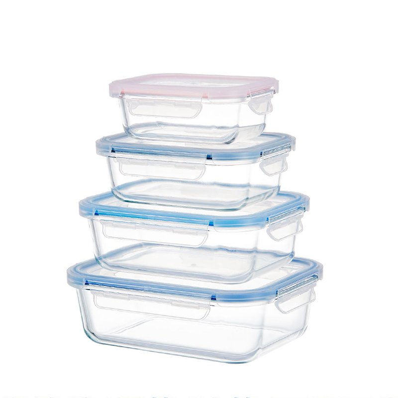 Wholesale Hot Sale Food Storage Container Borosilicate Glass Airtight Food Container Lunch Box