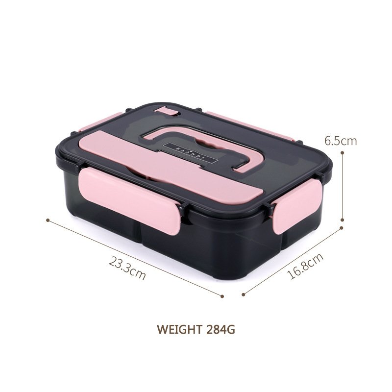 ROBBEN school Bento Box Microwave thermal container heated food storage box Insulation Plastic Lunch Box with handle for kids