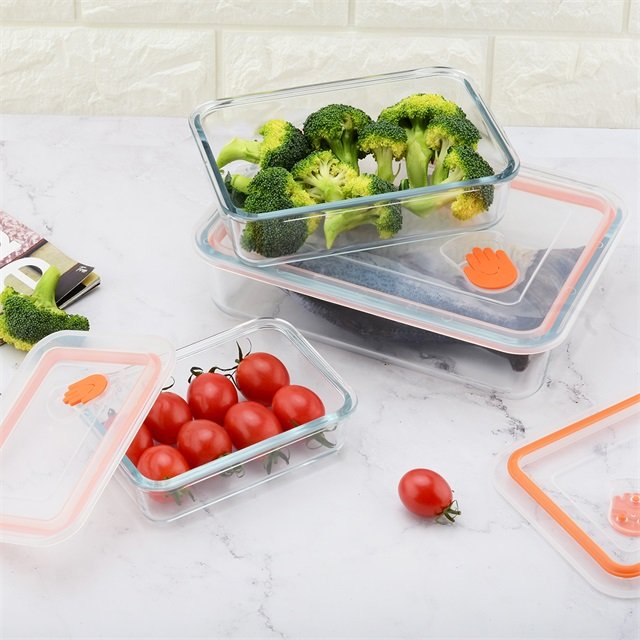 Meal Prep 1.25L Glass Food Storage Container with Sealing PP Cover