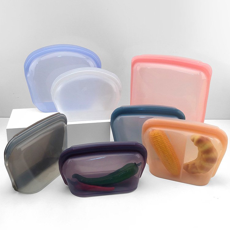 Reusable Silicone Storage Bag Food Storage Container Microwave and Dishwasher Safe